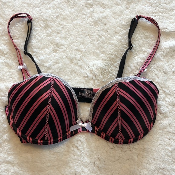 PINK Victoria's Secret Other - GUC VS PINK Bra Pink/Black Stripes 36C
